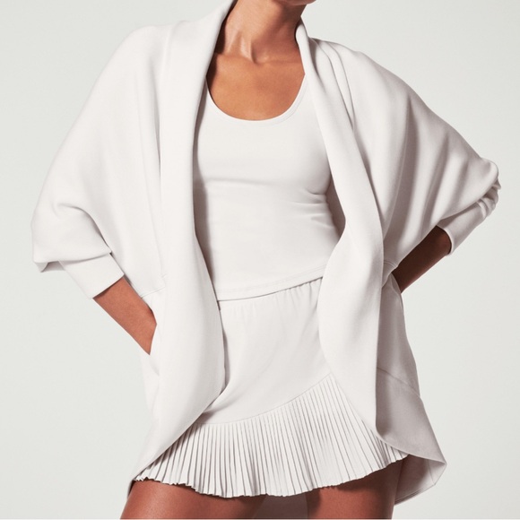 Spanx AirEssentials Cocoon Cardigan White Cloud Soft Knit Athleisure Sweater - Picture 1 of 6